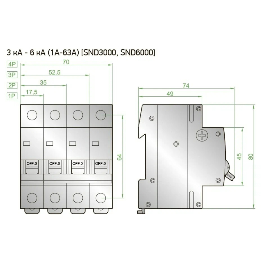 фото Автоматический выключатель sigma elektrik 1p c 50a 6ka