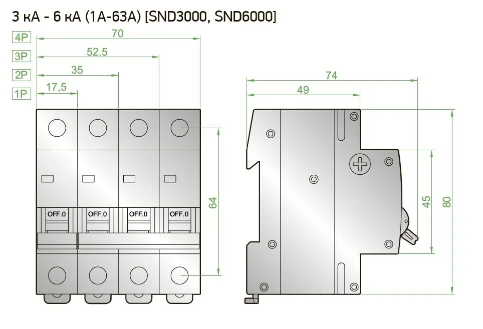 фото Автоматический выключатель sigma elektrik 2p c 10a 6ka