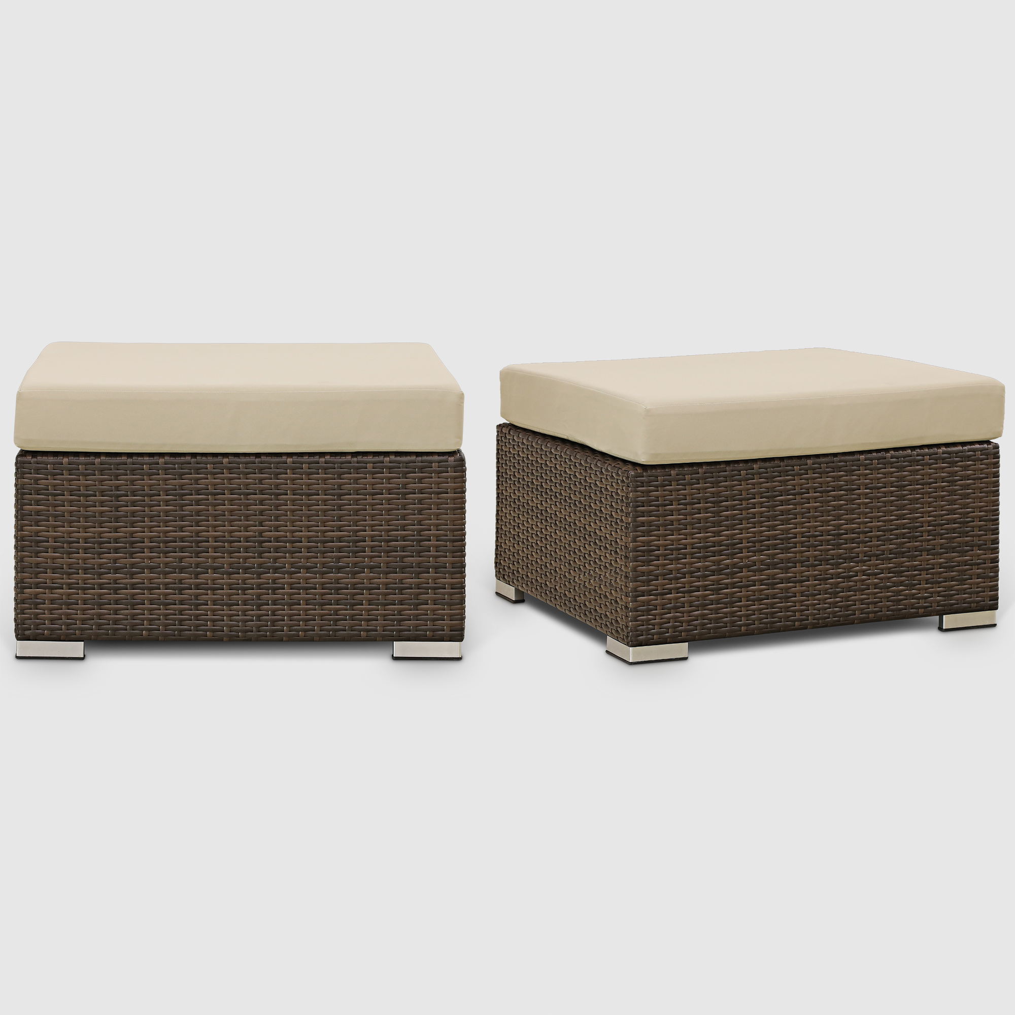 Комплект мебели Ns Rattan Cleo коричневый с бежевым 7 предметов, цвет бежевый, размер 224х88х70 - фото 3