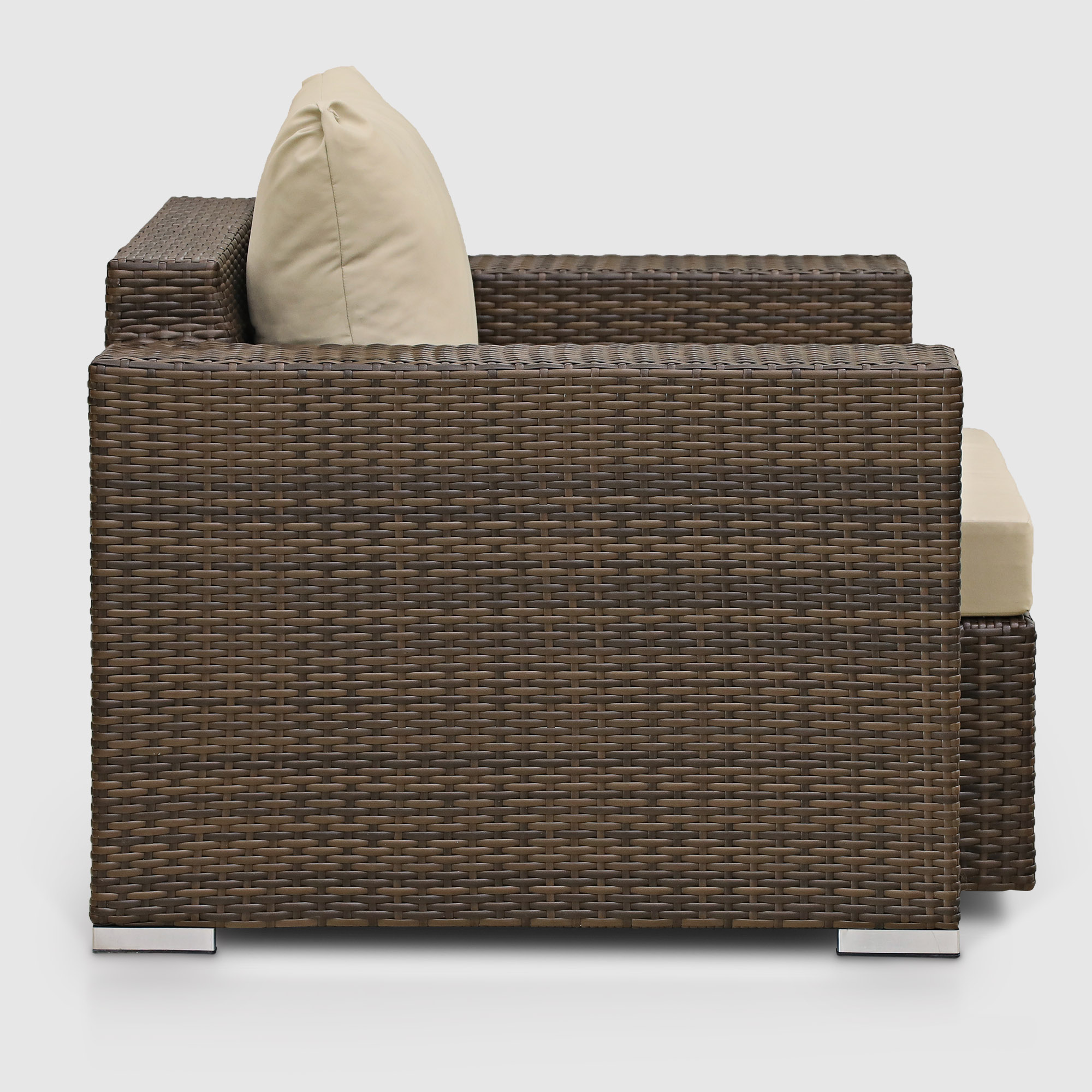 Комплект мебели Ns Rattan Cleo коричневый с бежевым 7 предметов, цвет бежевый, размер 224х88х70 - фото 6