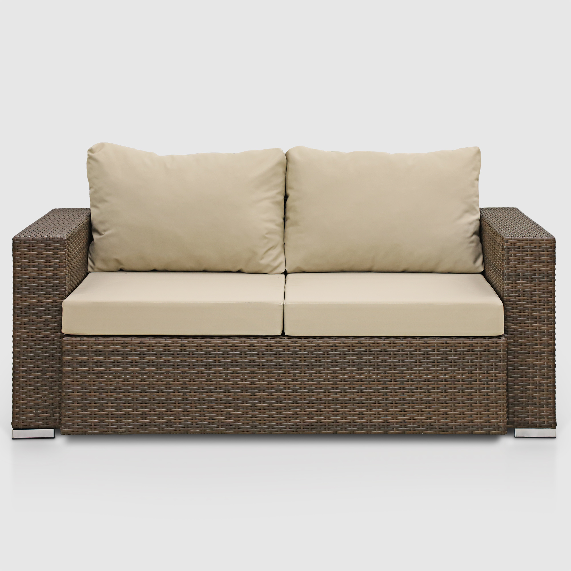 Комплект мебели Ns Rattan Cleo коричневый с бежевым 7 предметов, цвет бежевый, размер 224х88х70 - фото 7