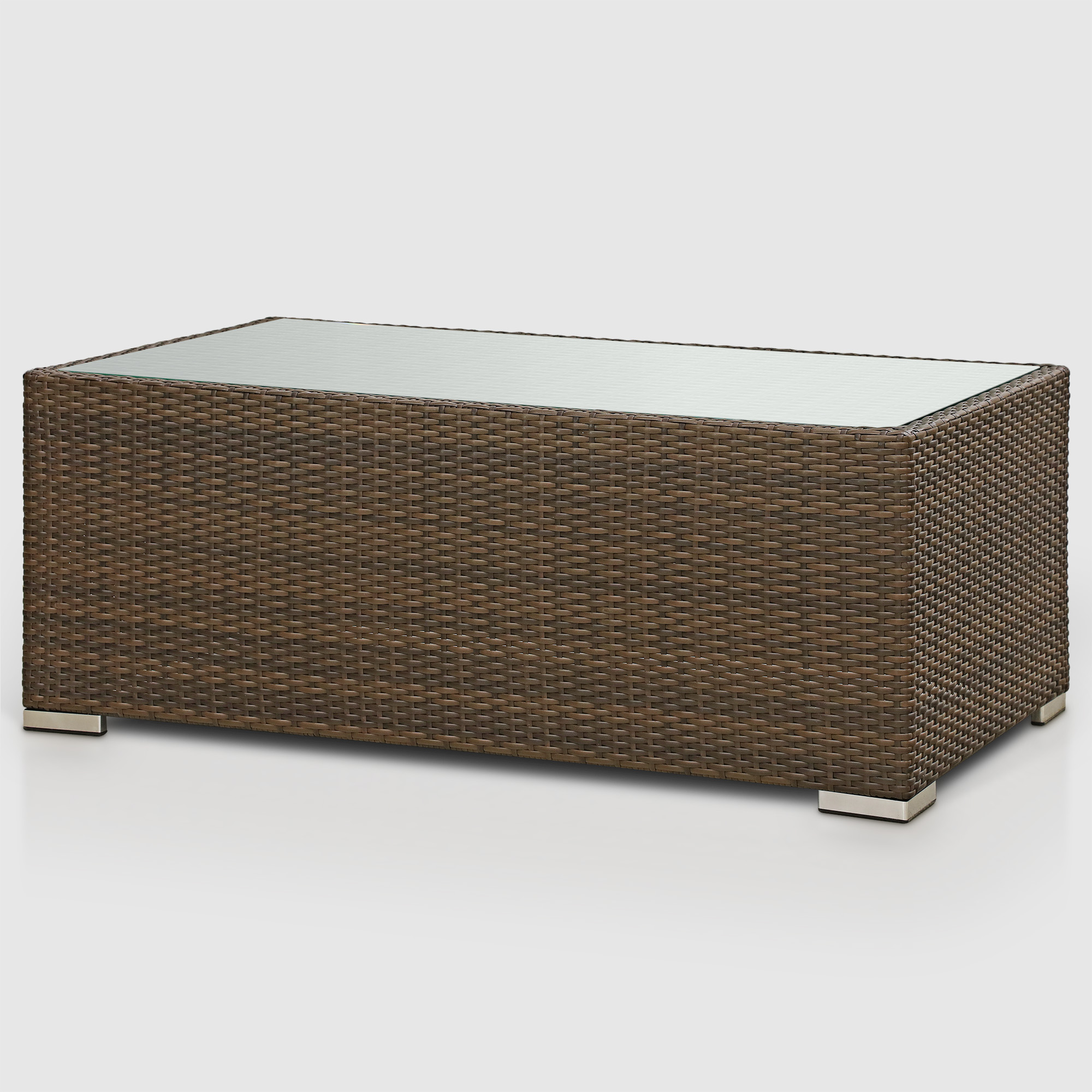 Комплект мебели Ns Rattan Cleo коричневый с бежевым 7 предметов, цвет бежевый, размер 224х88х70 - фото 12
