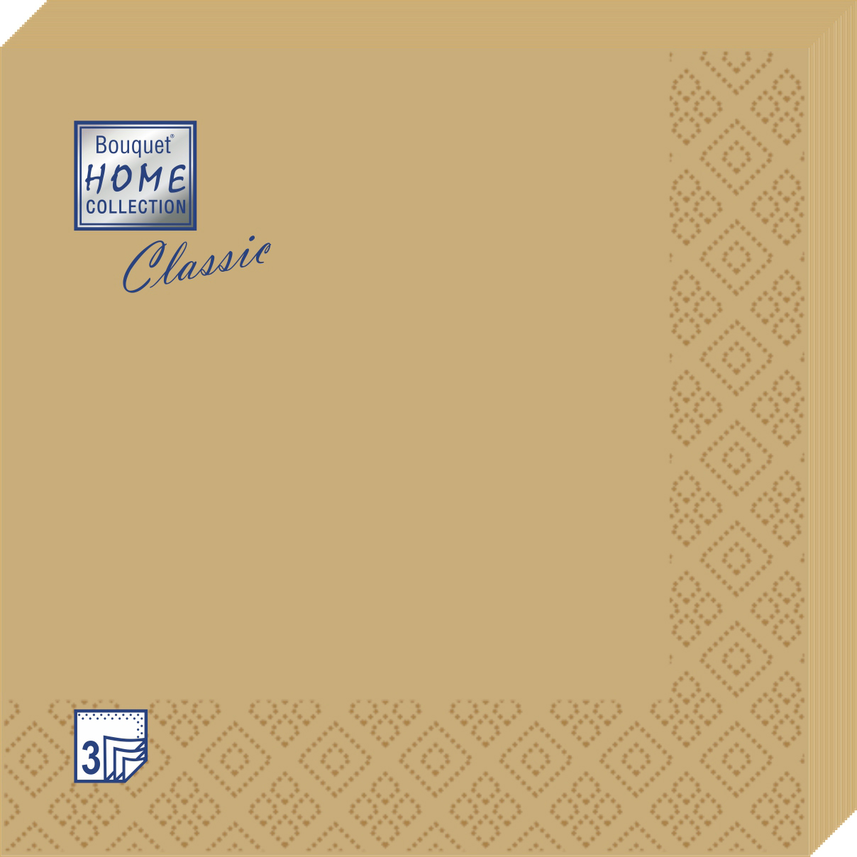 фото Салфетки home collect classic бумажные gold 3сл 20л