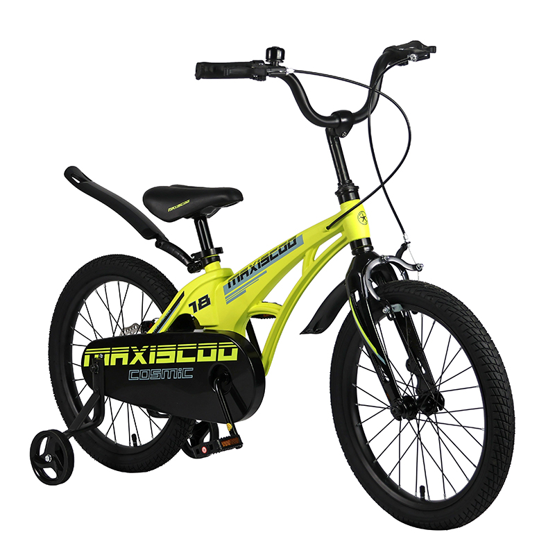 фото Велосипед детский maxiscoo cosmic стандарт 18 желтый матовый