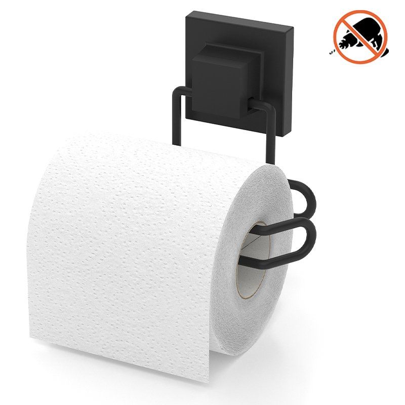 фото Держатель для туалетной бумаги teknotel самоклеящийся черный