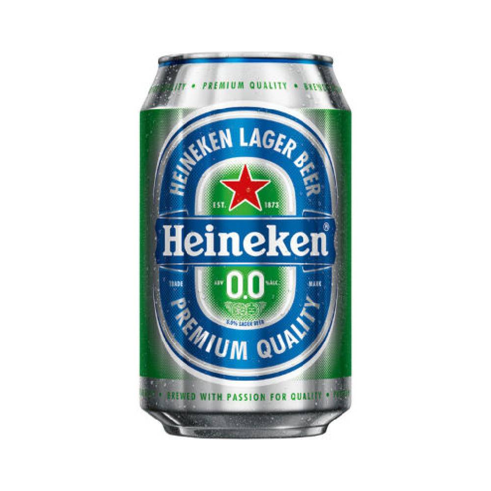 фото Пиво безалкогольное светлое фильтрованное "heineken" 0.0 в банке 0.33 л