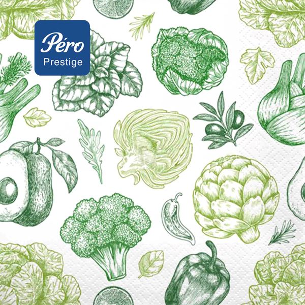 фото Салфетки бумажные pero prestige 33х33см итальяно 3сл 20шт