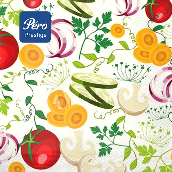 фото Салфетки бумажные pero prestige 33х33см супчик 3сл 20шт