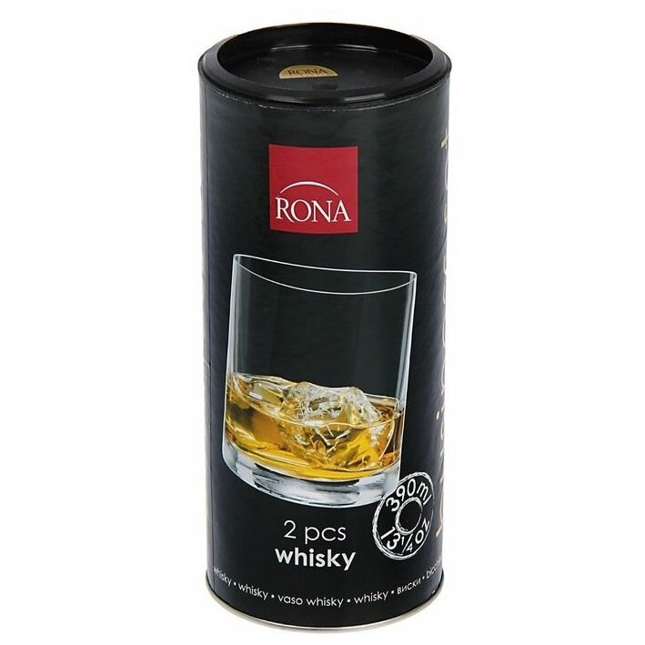 Набор стаканов виски Rona Tube 390 мл 2 шт, цвет прозрачный - фото 2