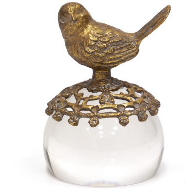 Изображение товара Пресс-папье Glasar с птичкой - декоративный аксессуар для интерьера