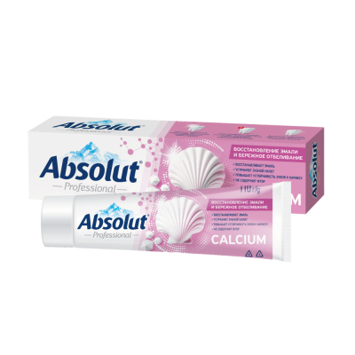 Изображение товара Зубная паста Absolut CALCIUM бережное отбеливание 110 г безопасное и эффективное средство для ухода