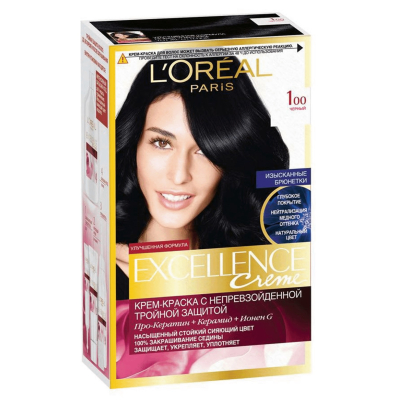 Изображение товара Краска для волос L'Oreal Excellence Creme 5. 32 черный стойкое окрашивание