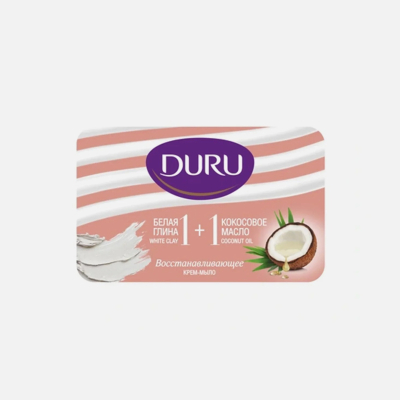 Изображение товара Туалетное мыло Duru Белая глина и кокосовое масло 80 г