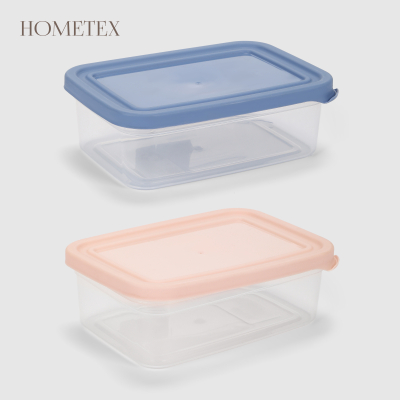 Изображение товара Контейнер для хранения Hometex Gold rectangle 1 л прозрачный и розовый