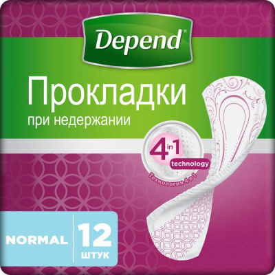 Изображение товара Урологические прокладки Depend Norm 12 шт - надежная защита и комфорт
