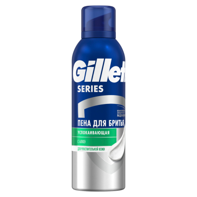Изображение товара Пена для бритья Gillette Sensitive для чувствительной кожи 200 мл Изображение товара Пена для бритья Gillette Sensitive для чувствительной кожи 200 мл