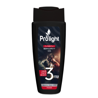 Изображение товара Гель для душа PROLIGHT Для мужчин 3 в 1 сила 400 мл очищение и увлажнение