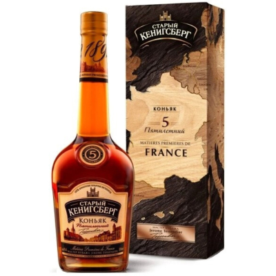 Изображение товара Коньяк "Старый Кенигсберг" 5-летний, в подарочной коробке, 0.5 л