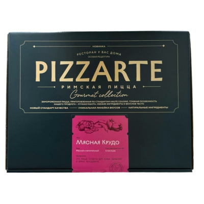 Изображение товара Пицца Pizzarte римская крудо мясная 420 г, быстрое приготовление, Россия