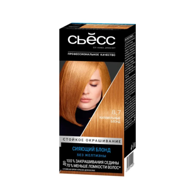 Изображение товара Краска для волос Сьёсс SalonPlex 8-7 Карамельный блонд