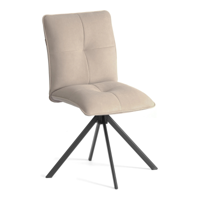 Изображение товара Стул обеденный TC Sweet с поворотным механизмом 360 из велюра бежевого цвета Изображение товара Стул обеденный TC Sweet с поворотным механизмом 360 из велюра бежевого цвета