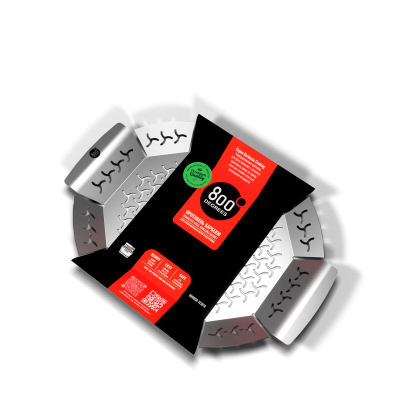 Изображение товара Противень-корзина перфорированный из нержавеющей стали 27x37 см для барбекю