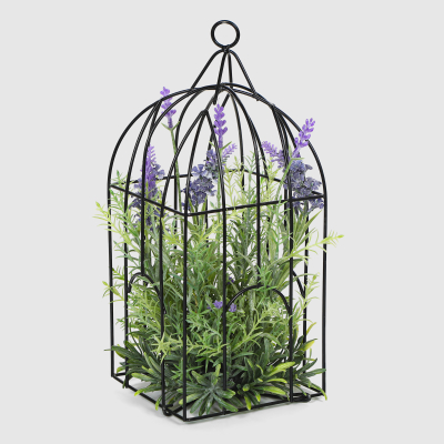 Изображение товара Композиция из лаванды Конэко-О 9х9х32 см для интерьера и сада