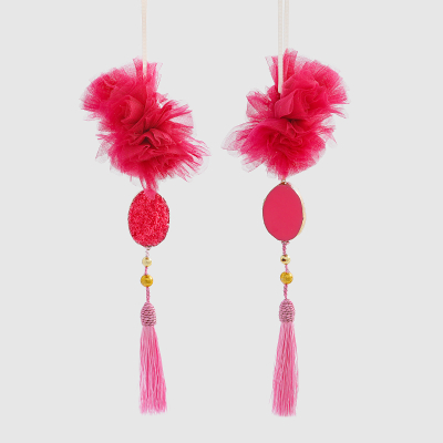 Изображение товара Новогодняя подвеска Due Esse Christmas фуксия 28 см елочные игрушки