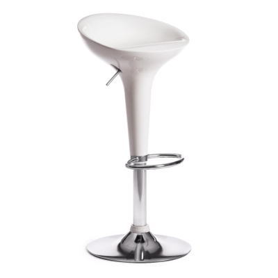 Изображение товара Стул барный ТС Nail пластиковый белый 42х44х67-88 см