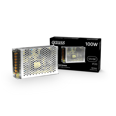 Изображение товара Блок питания LED STRIP PS 100W 12V для светодиодных лент Изображение товара Блок питания LED STRIP PS 100W 12V для светодиодных лент