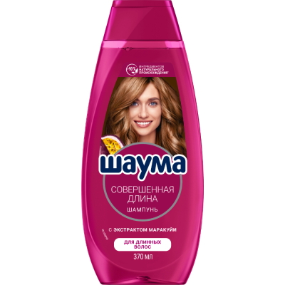 Изображение товара Шампунь Шаума Совершенная длина 370 мл для всех типов волос увлажнение и укрепление