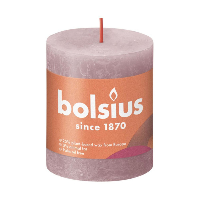 Изображение товара Свеча Bolsius Rustic 8х6,8 см Shine пепельная роза