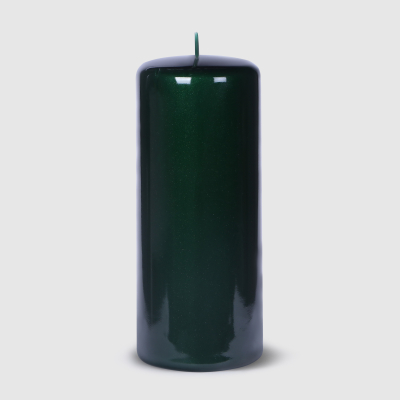 Изображение товара Свеча Mercury Deco Glass зелёная 8х20 см декоративная для интерьера и праздников