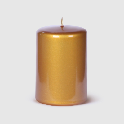 Изображение товара Декоративная свеча Mercury Deco Glass золотистая 7x10 см Польша
