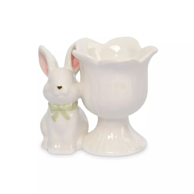 Изображение товара Подставка для яйца Anna Lafarg кролик с цветком 8х7 см Изображение товара Подставка для яйца Anna Lafarg кролик с цветком 8х7 см