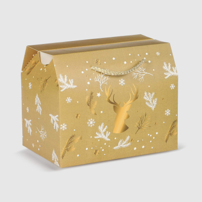 Изображение товара Подарочная коробка Due Esse Christmas natalizia 19x16x13 см золотистая Изображение товара Подарочная коробка Due Esse Christmas natalizia 19x16x13 см золотистая
