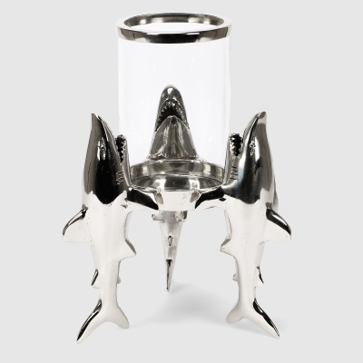 Изображение товара Ваза-подсвечник Universal Ark Whale декоративная серебристая