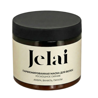 Изображение товара Маска для волос парфюмированная Jelai с кератином и маслом ши, с ароматом амбры, ванили и пачули 200 мл