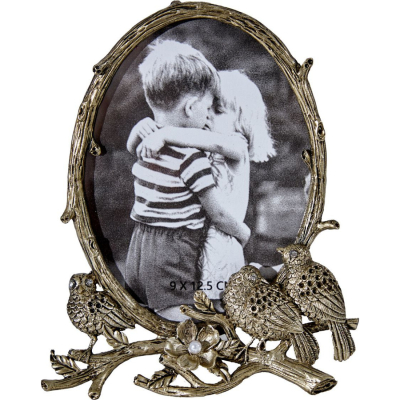 Изображение товара Фоторамка настольная Glasar Птички на ветке (10х10см) 13х3х15 см 