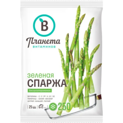 Изображение товара Спаржа зелёная Планета Витаминов 250 г Изображение товара Спаржа зелёная Планета Витаминов 250 г