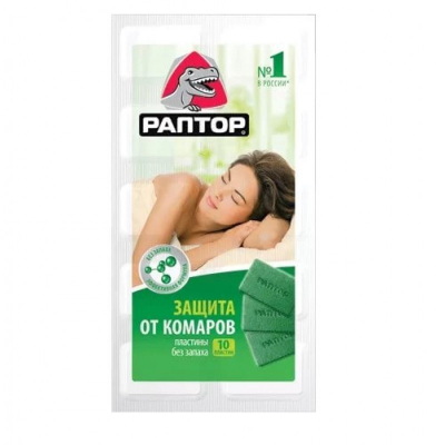 Изображение товара Пластины от комаров Раптор Mega Power, 10 шт
