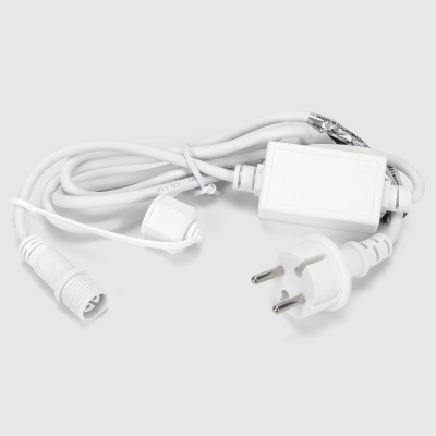 Изображение товара Кабель Shanghai universe для электрогирлянды евро вилка, белый