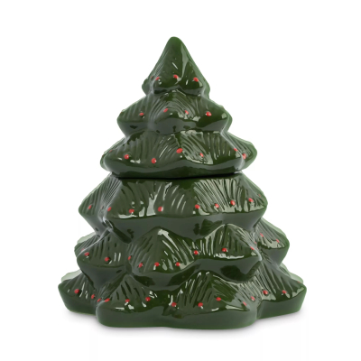 Изображение товара Банка для хранения Anna Lafarg зелено-красная елка 15х17 см 510 мл