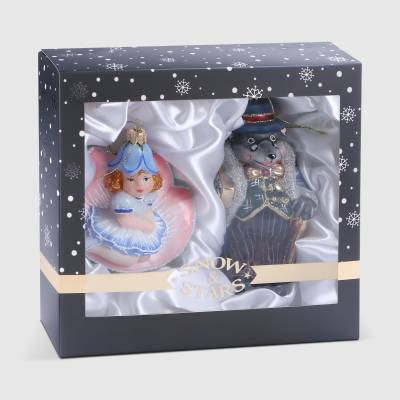 Изображение товара Набор ёлочных игрушек Snow and Stars дюймовочка и крот 2 шт