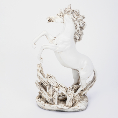 Изображение товара Декоративная новогодняя фигура Полиформ Лошадь на камне, антик 21х10х31 см