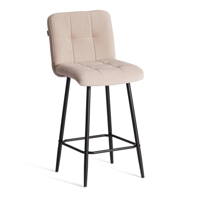 Изображение товара Полубарный стул TC Medeo из велюра бежевый металлический каркас Изображение товара Полубарный стул TC Medeo из велюра бежевый металлический каркас