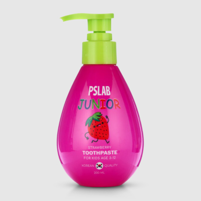 Изображение товара Детская зубная паста PSLAB Клубника 200 мл натуральный вкус для защиты зубов