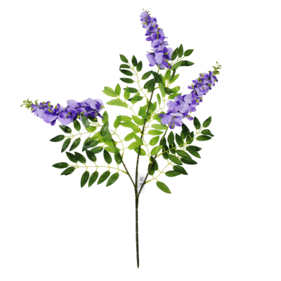 Изображение товара Ветка глицинии Конэко-О искусственная, лавандовая 80 см