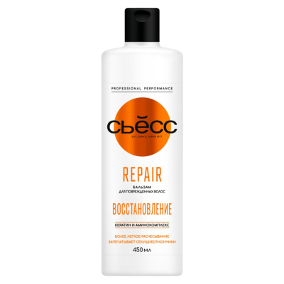 Изображение товара Бальзам для волос Сьёсс Repair восстанавливающий 450 мл для поврежденных волос Изображение товара Бальзам для волос Сьёсс Repair восстанавливающий 450 мл для поврежденных волос