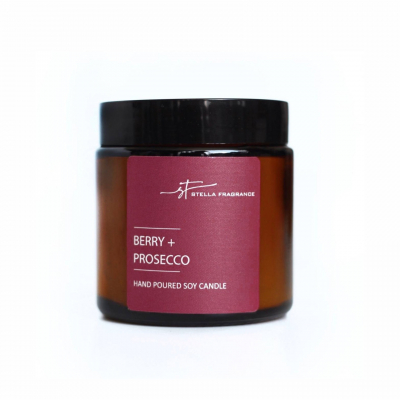 Изображение товара Ароматическая свеча Stella Fragrance Berry & Prosecco 90 г с фруктовым ароматом Изображение товара Ароматическая свеча Stella Fragrance Berry & Prosecco 90 г с фруктовым ароматом
